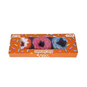 Cute Bamboo Donut Socks in Gift Box (3-pack)